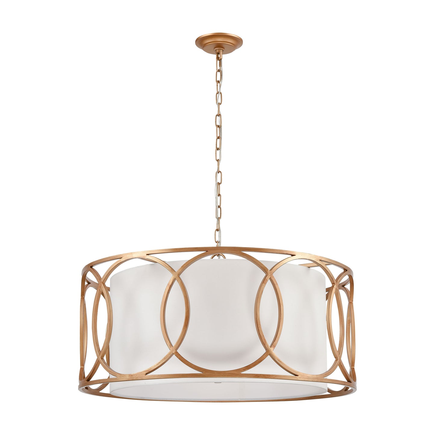 33426/6 - Ringlets 28'' Wide 6-Light Chandelier - Matte Gold