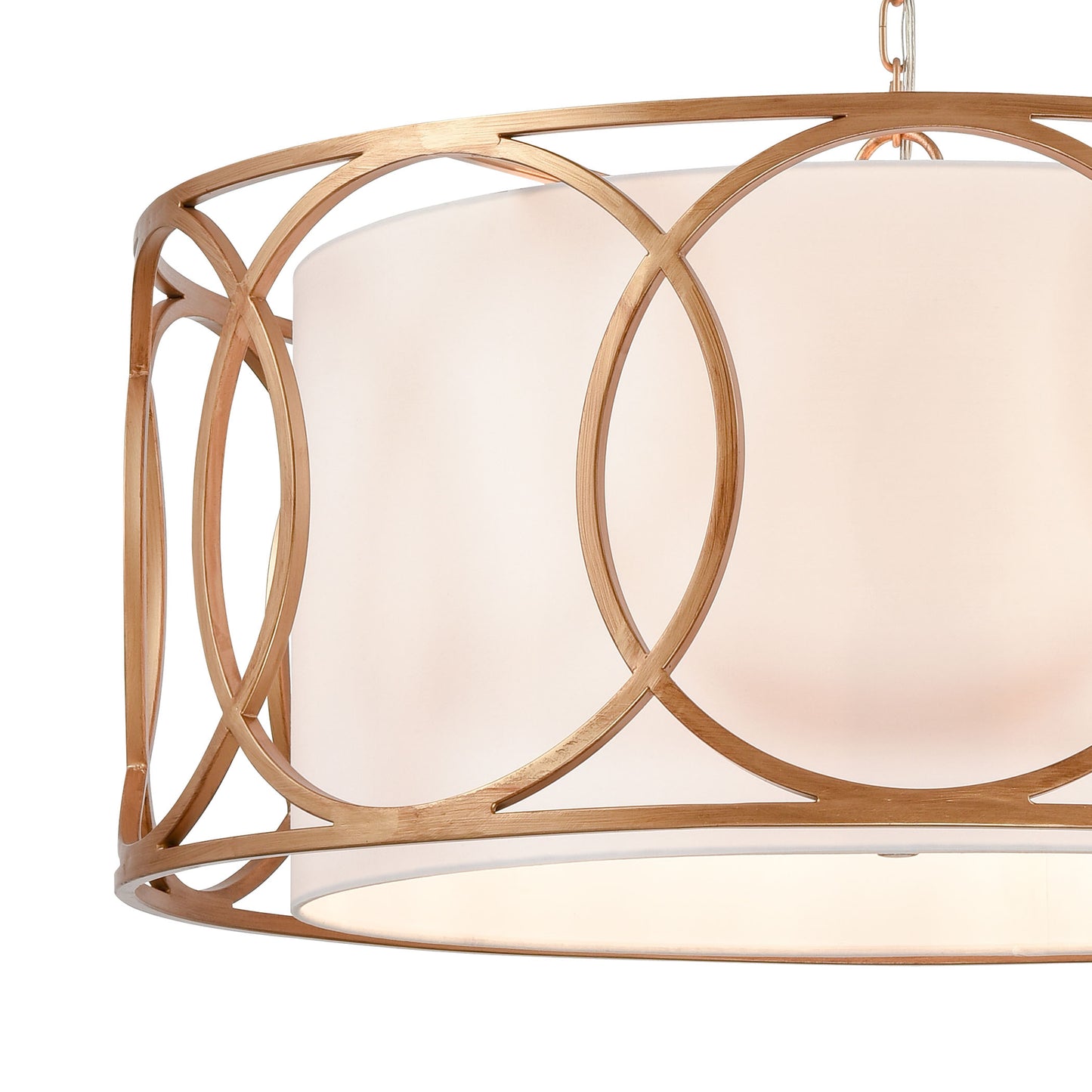 33426/6 - Ringlets 28'' Wide 6-Light Chandelier - Matte Gold