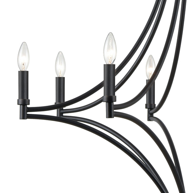 33437/8 - Spanish Villa 36'' Wide 8-Light Chandelier - Charcoal