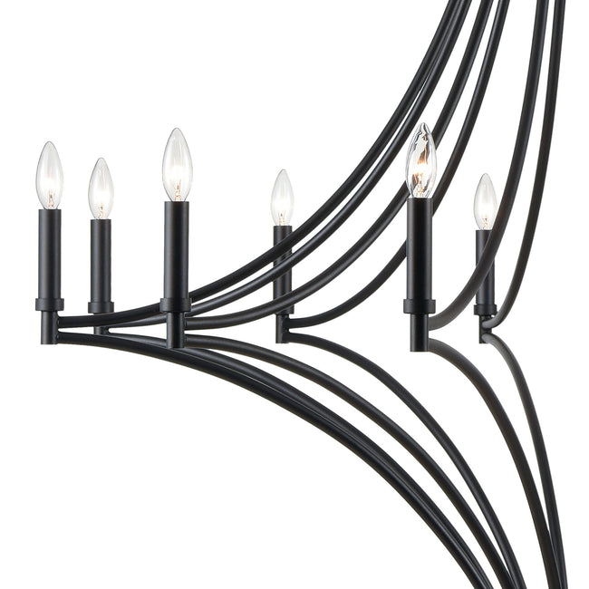 33438/12 - Spanish Villa 48'' Wide 12-Light Chandelier - Charcoal