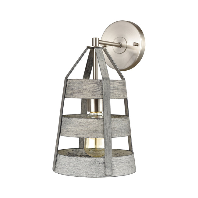 33450/1 - Brigantine 14'' High 1-Light Sconce - Weathered Driftwood