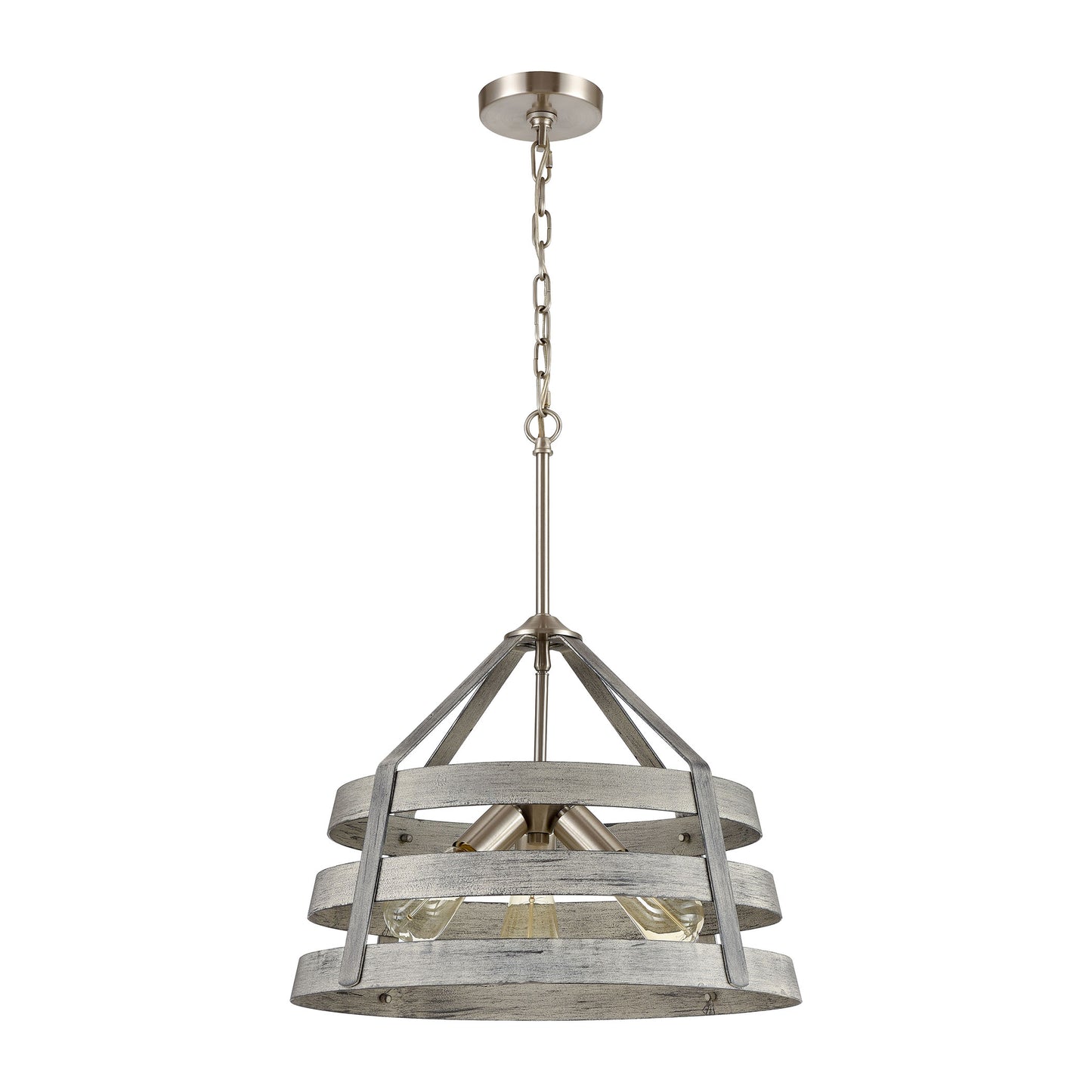 33457/3 - Brigantine 18'' Wide 3-Light Chandelier - Weathered Driftwood