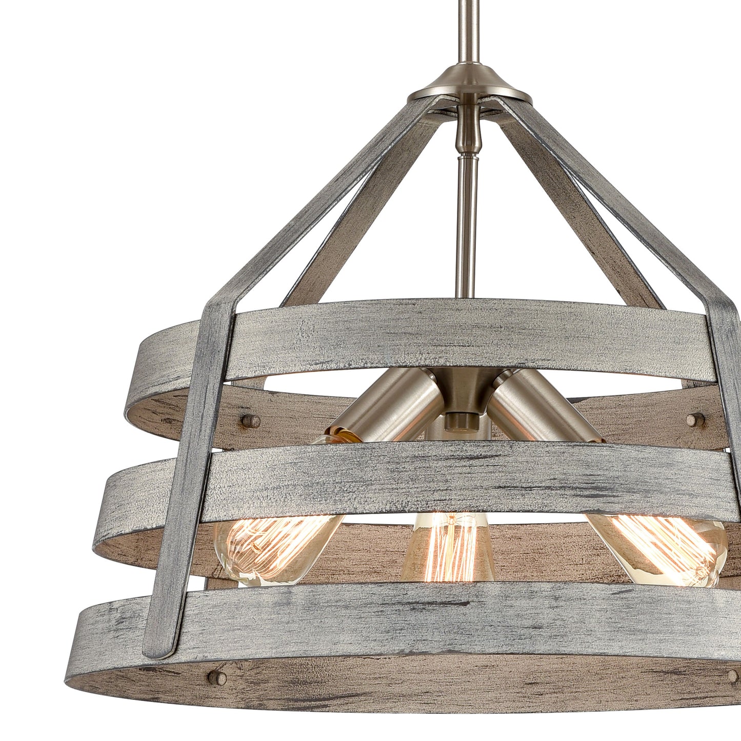 33457/3 - Brigantine 18'' Wide 3-Light Chandelier - Weathered Driftwood