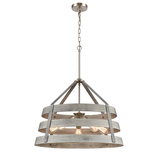 33458/5 - Brigantine 24'' Wide 5-Light Chandelier - Weathered Driftwood