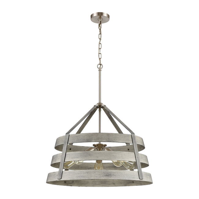 33458/5 - Brigantine 24'' Wide 5-Light Chandelier - Weathered Driftwood