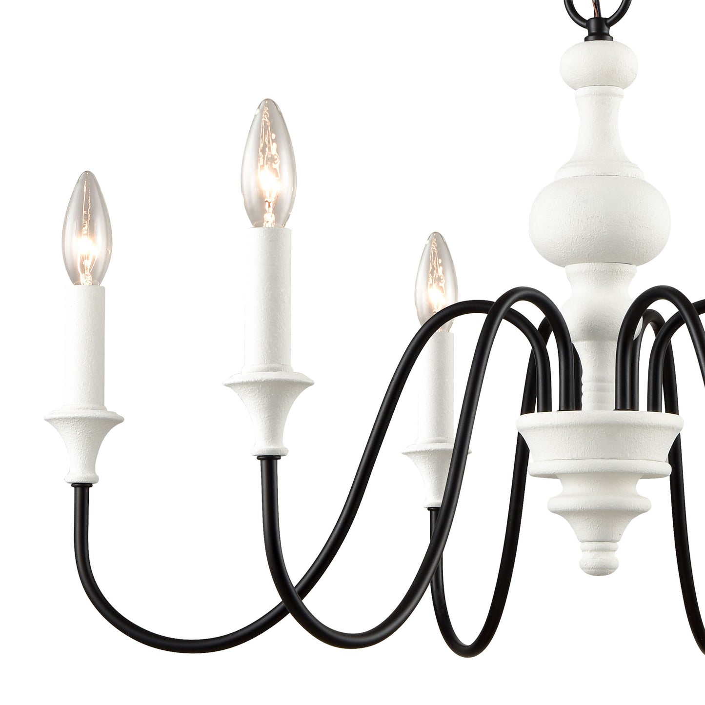 33467/6 - Val de Loire 28'' Wide 6-Light Chandelier - White