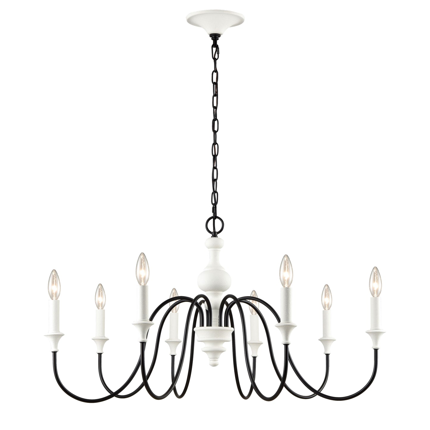 33468/8 - Val de Loire 36'' Wide 8-Light Chandelier - White