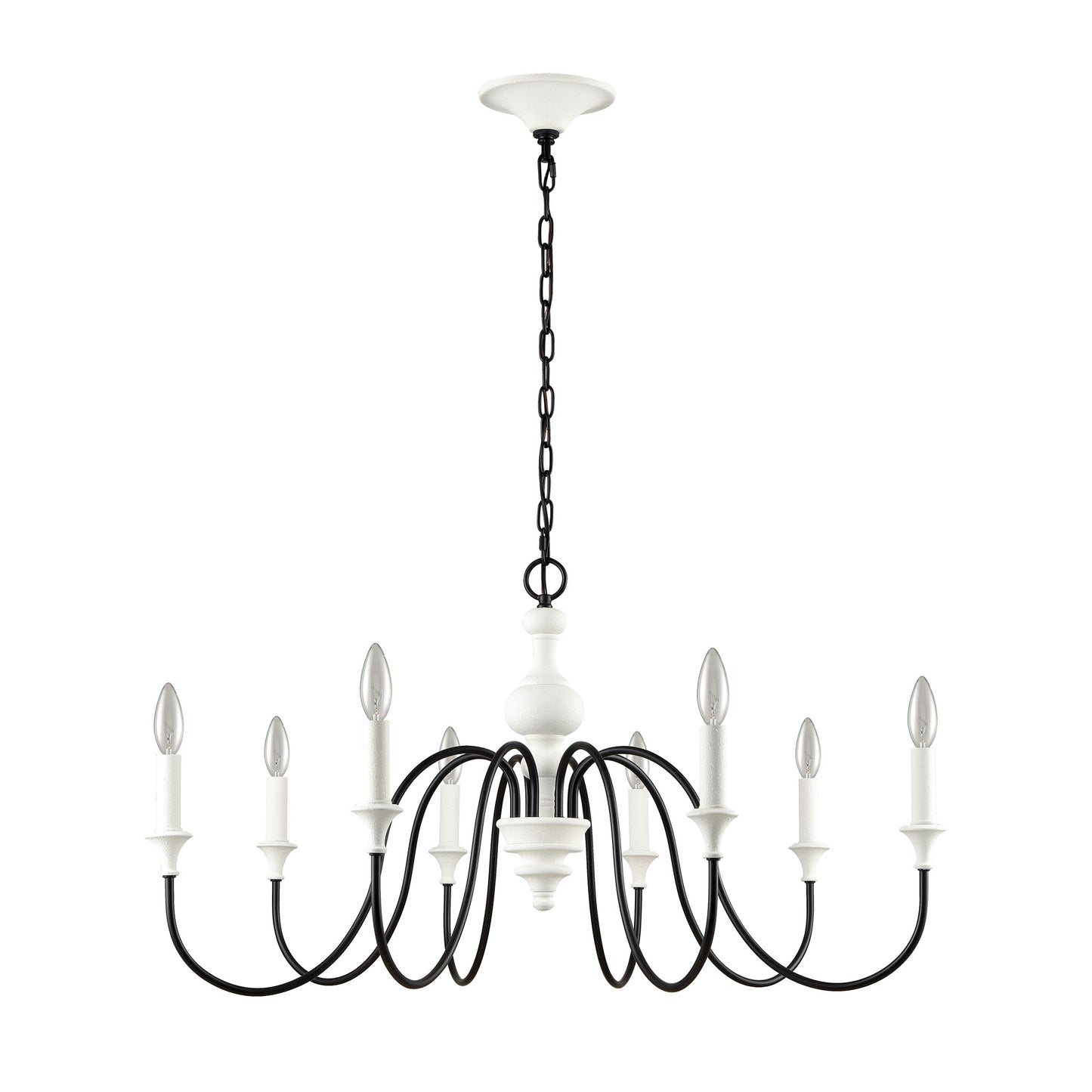 33468/8 - Val de Loire 36'' Wide 8-Light Chandelier - White