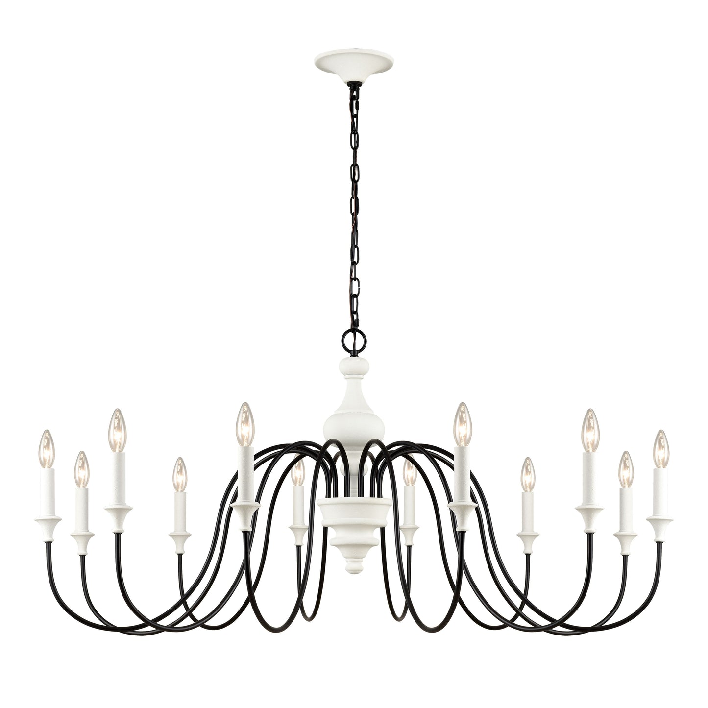 33469/12 - Val de Loire 48'' Wide 12-Light Chandelier - White