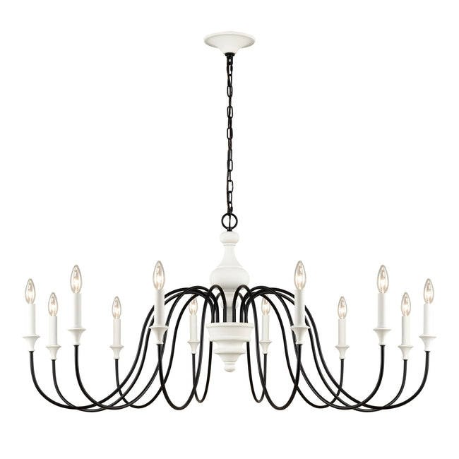 33469/12 - Val de Loire 48'' Wide 12-Light Chandelier - White