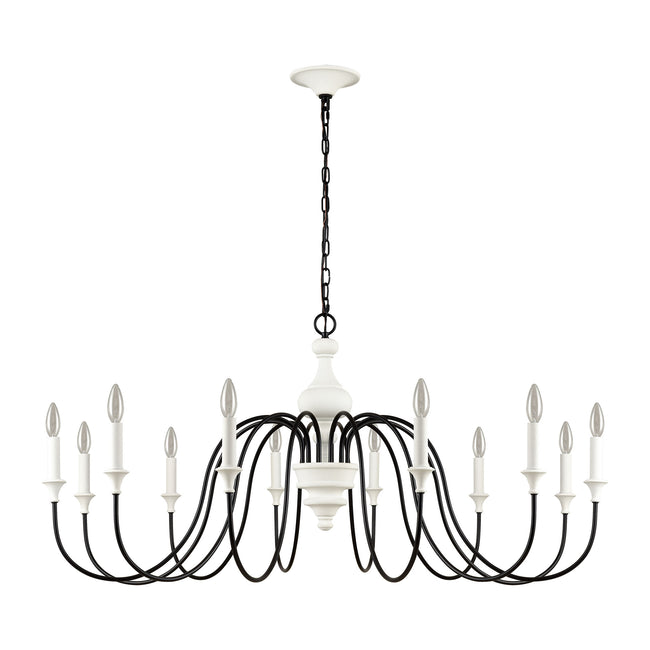 33469/12 - Val de Loire 48'' Wide 12-Light Chandelier - White