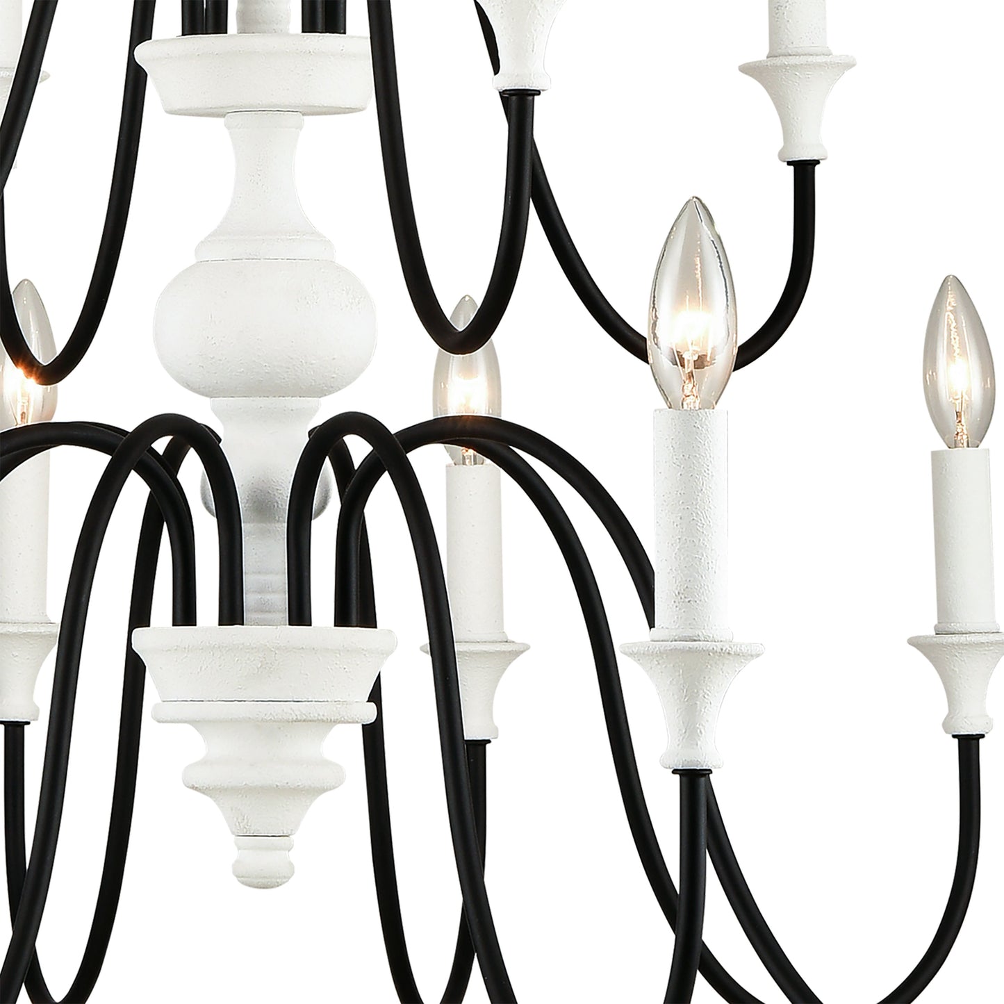 33470/8+4 - Val de Loire 36'' Wide 12-Light Chandelier - White