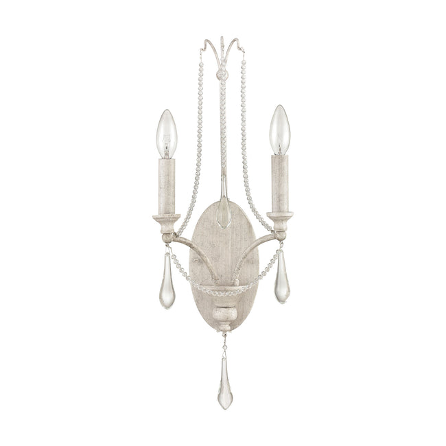 33471/2 - French Parlor 24'' High 2-Light Sconce - Vintage White