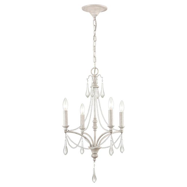 33475/4 - French Parlor 16'' Wide 4-Light Chandelier - Vintage White