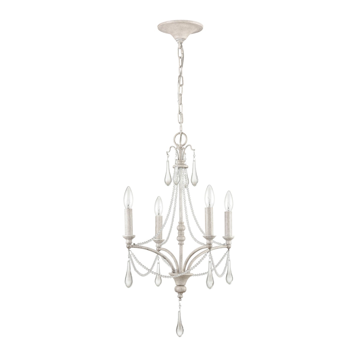 33475/4 - French Parlor 16'' Wide 4-Light Chandelier - Vintage White