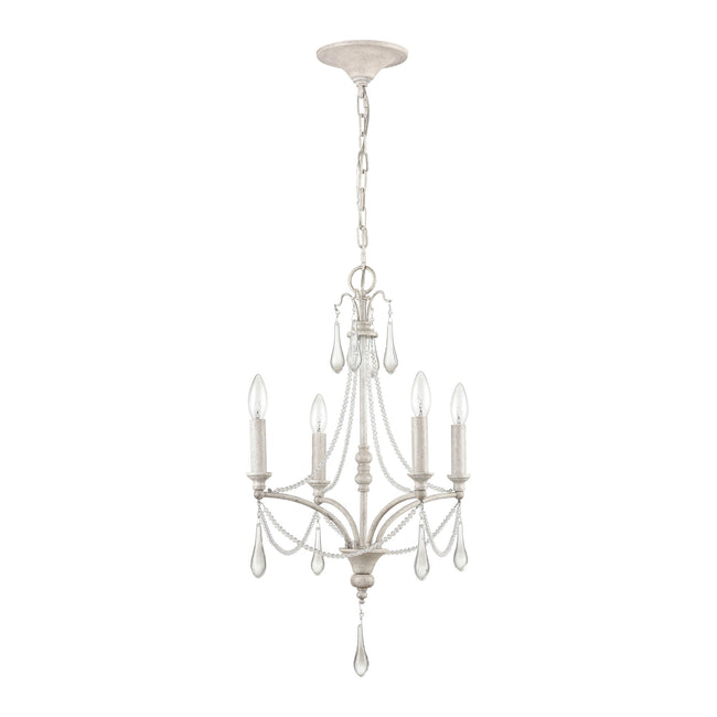 33475/4 - French Parlor 16'' Wide 4-Light Chandelier - Vintage White