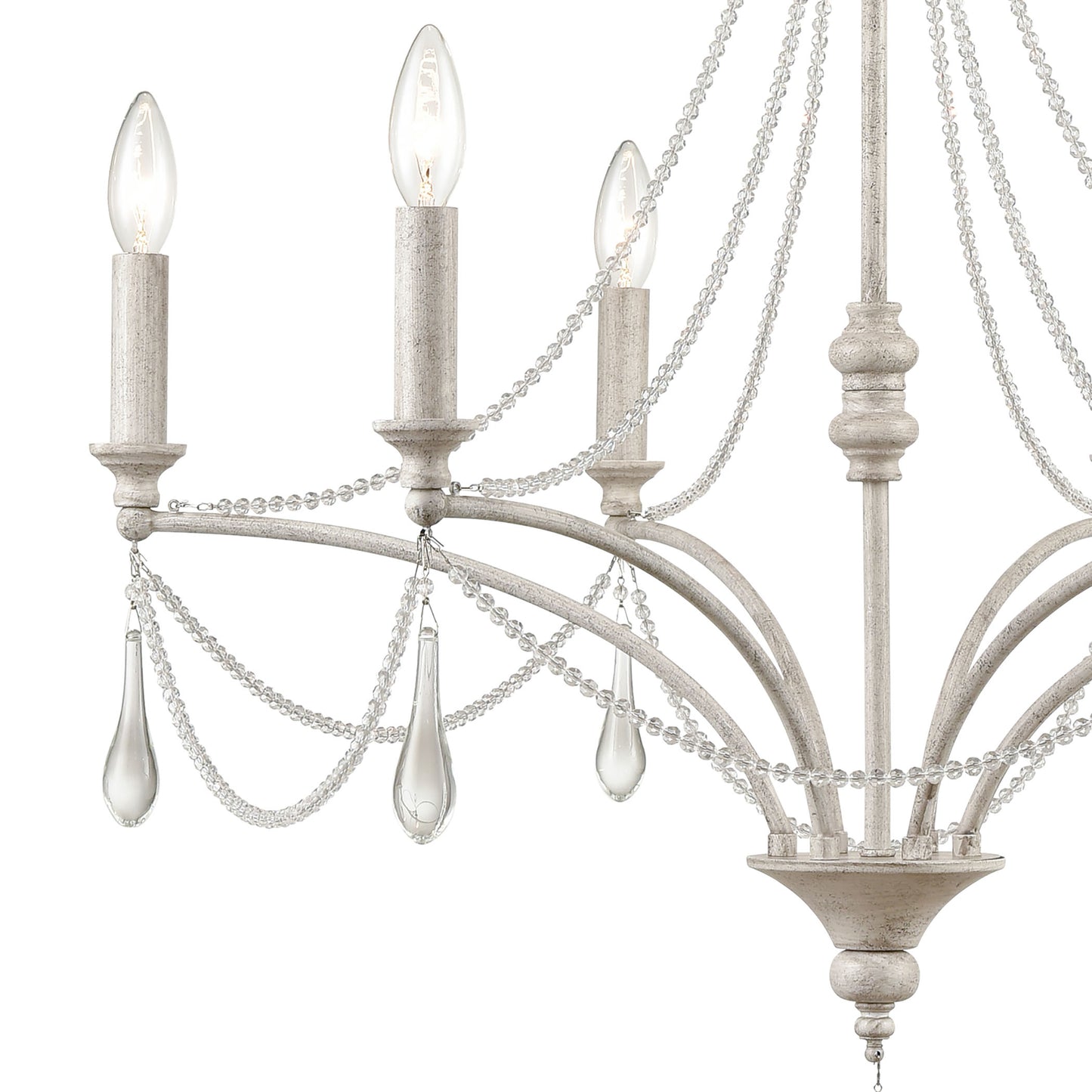 33476/6 - French Parlor 27'' Wide 6-Light Chandelier - Vintage White