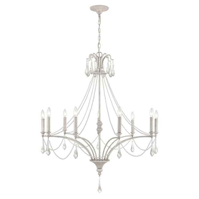 33477/9 - French Parlor 38'' Wide 9-Light Chandelier - Vintage White