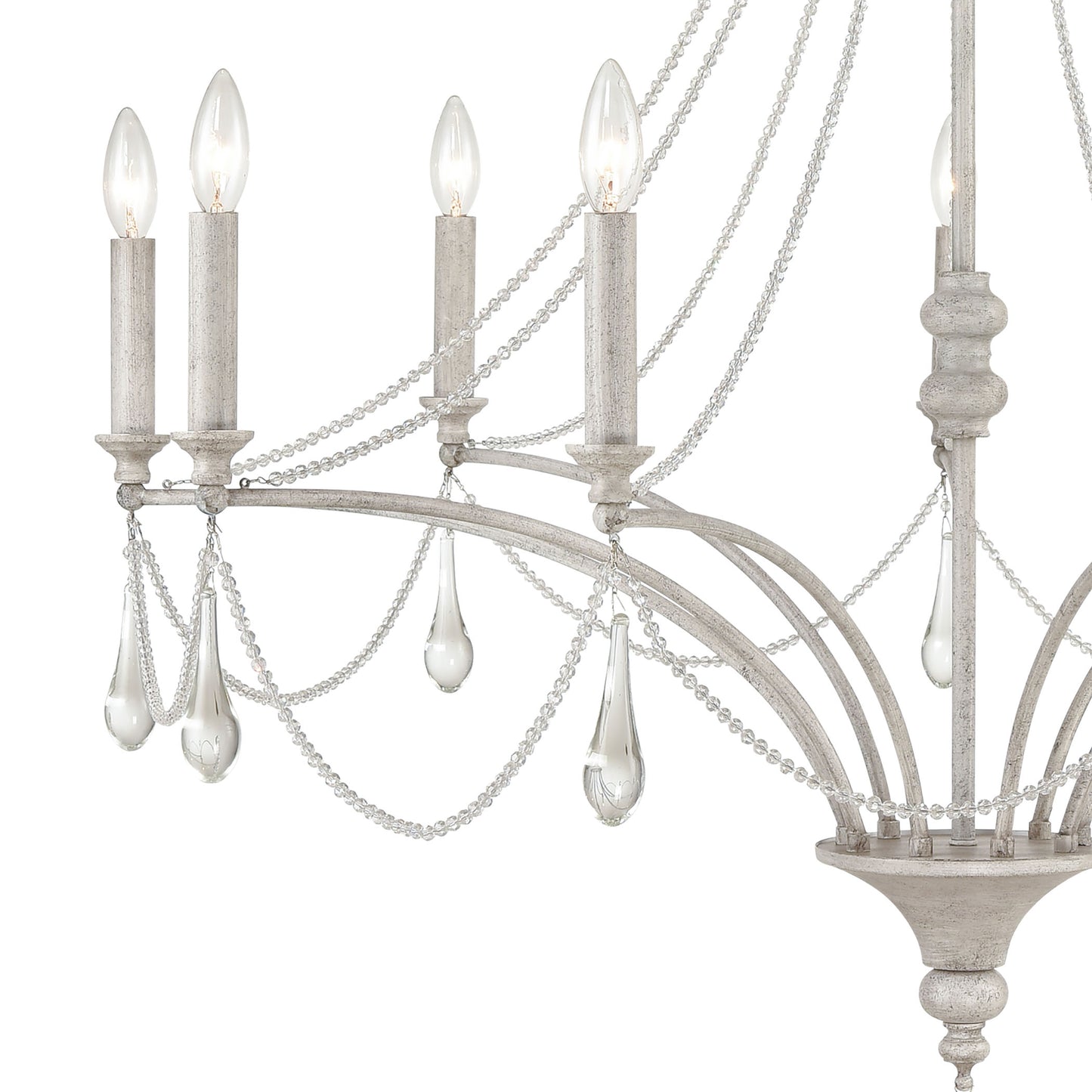 33477/9 - French Parlor 38'' Wide 9-Light Chandelier - Vintage White