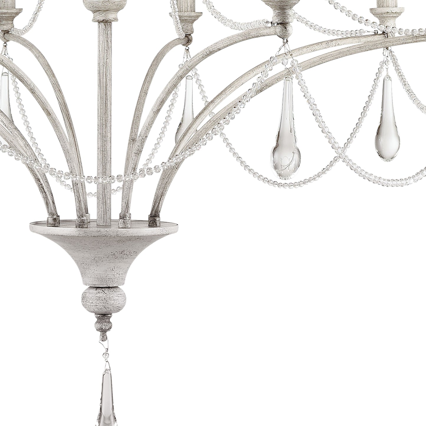 33478/8+4 - French Parlor 36'' Wide 12-Light Chandelier - Vintage White