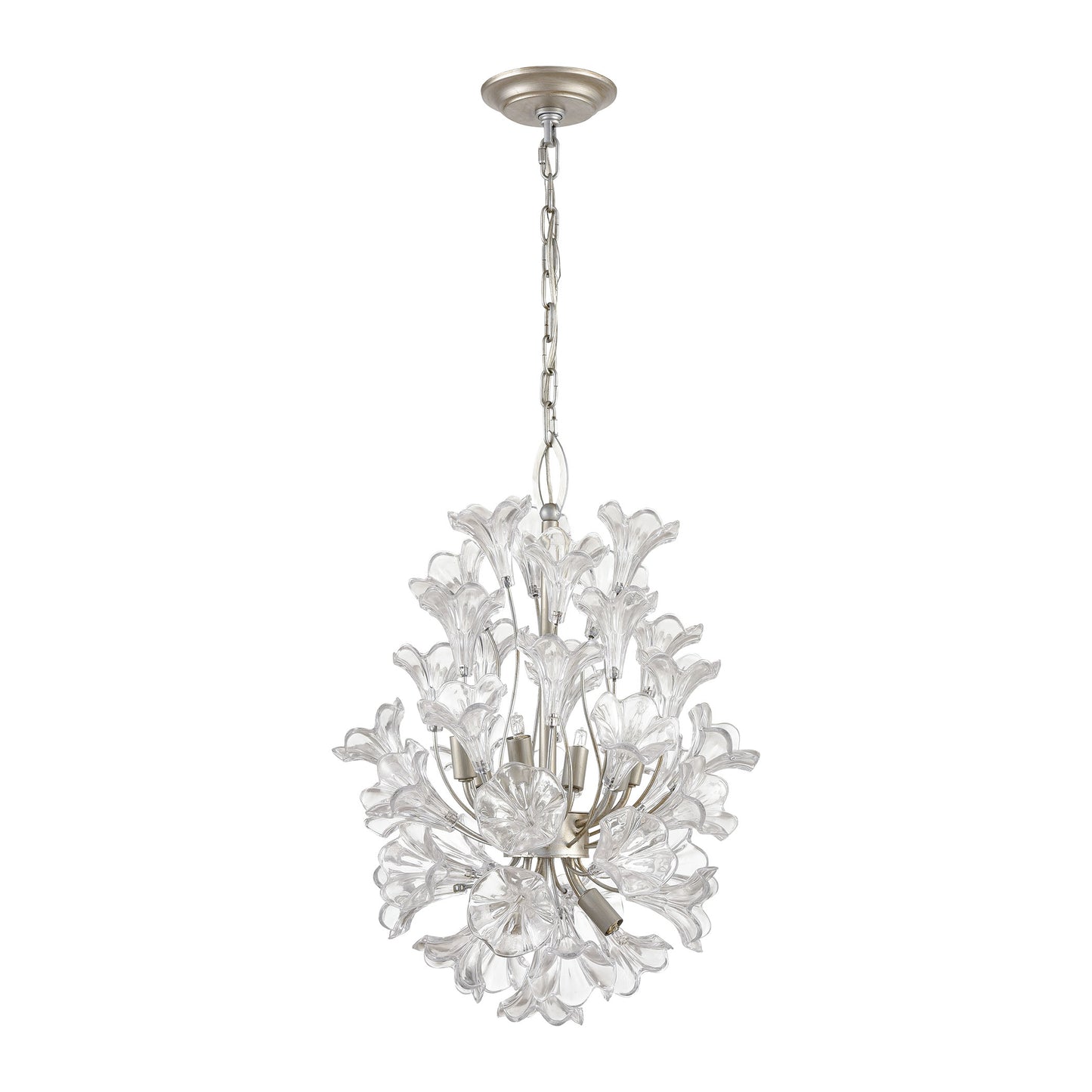 33486/9 - Celene 15'' Wide 9-Light Chandelier - Aged Silver