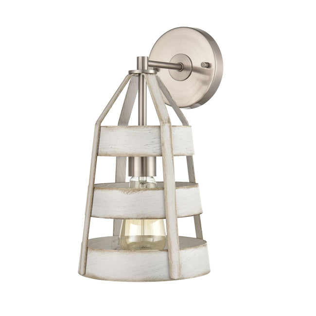 33550/1 - Brigantine 14'' High 1-Light Sconce - Satin Nickel