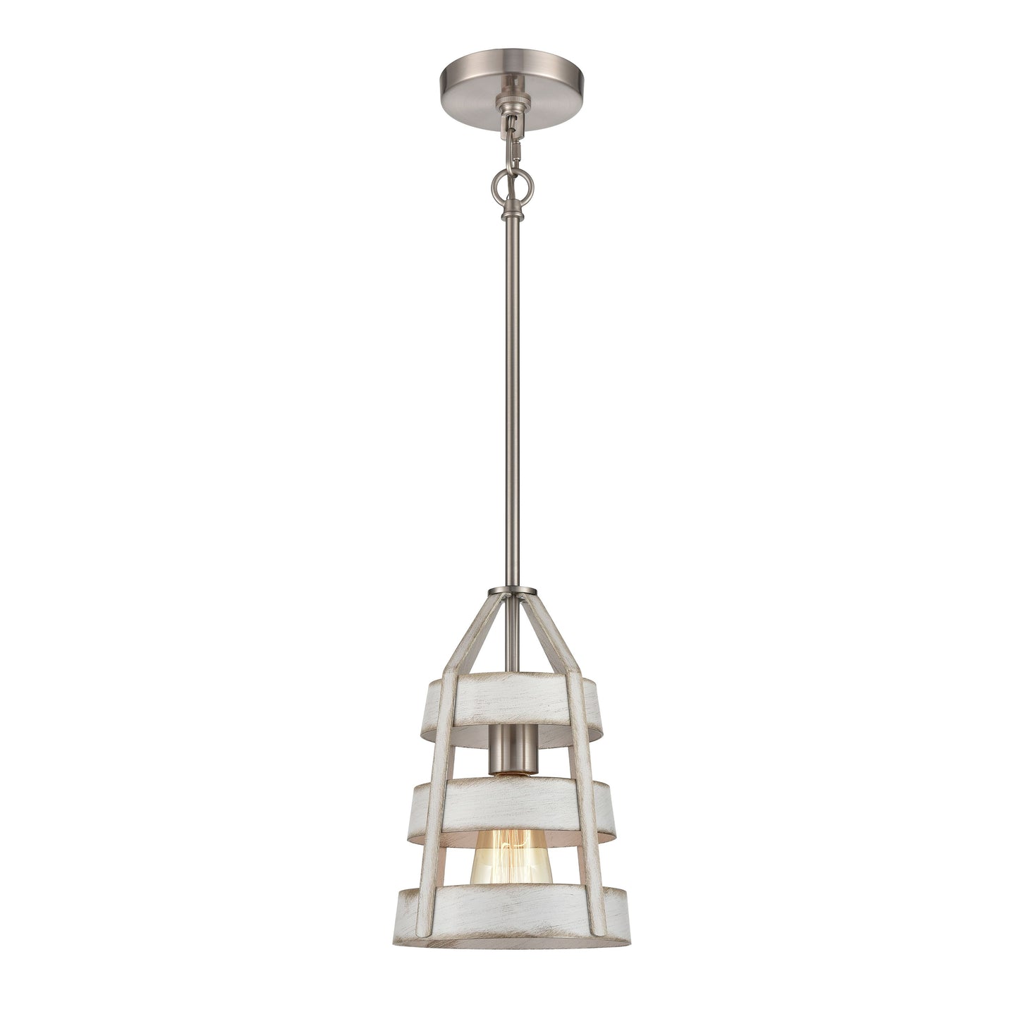 33555/1 - Brigantine 7'' Wide 1-Light Mini Pendant - Satin Nickel