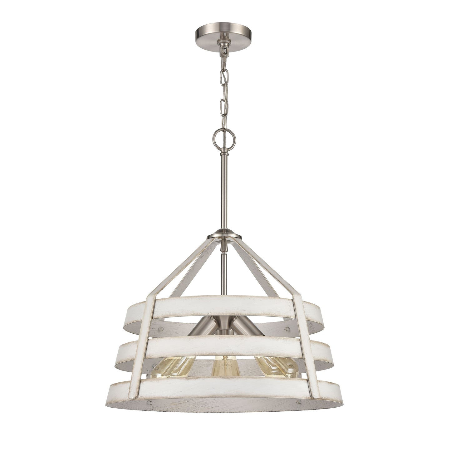 33557/3 - Brigantine 18'' Wide 3-Light Chandelier - Satin Nickel