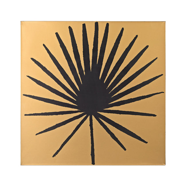 351-10169 - Palm Frond on Metallic Gold Wood