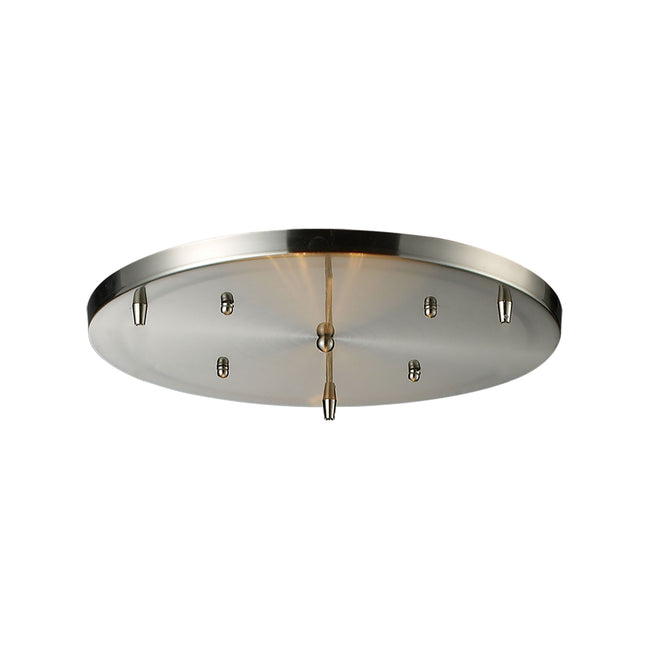 3R-SN - Pendant Options Round Pan for 3 Lights in Satin Nickel