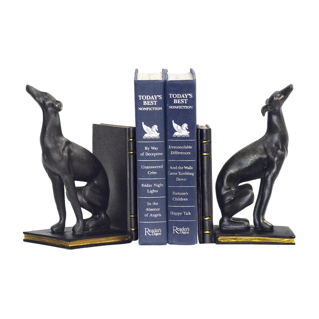 4-83032 - Greyhound Bookend - Set of 2 Black