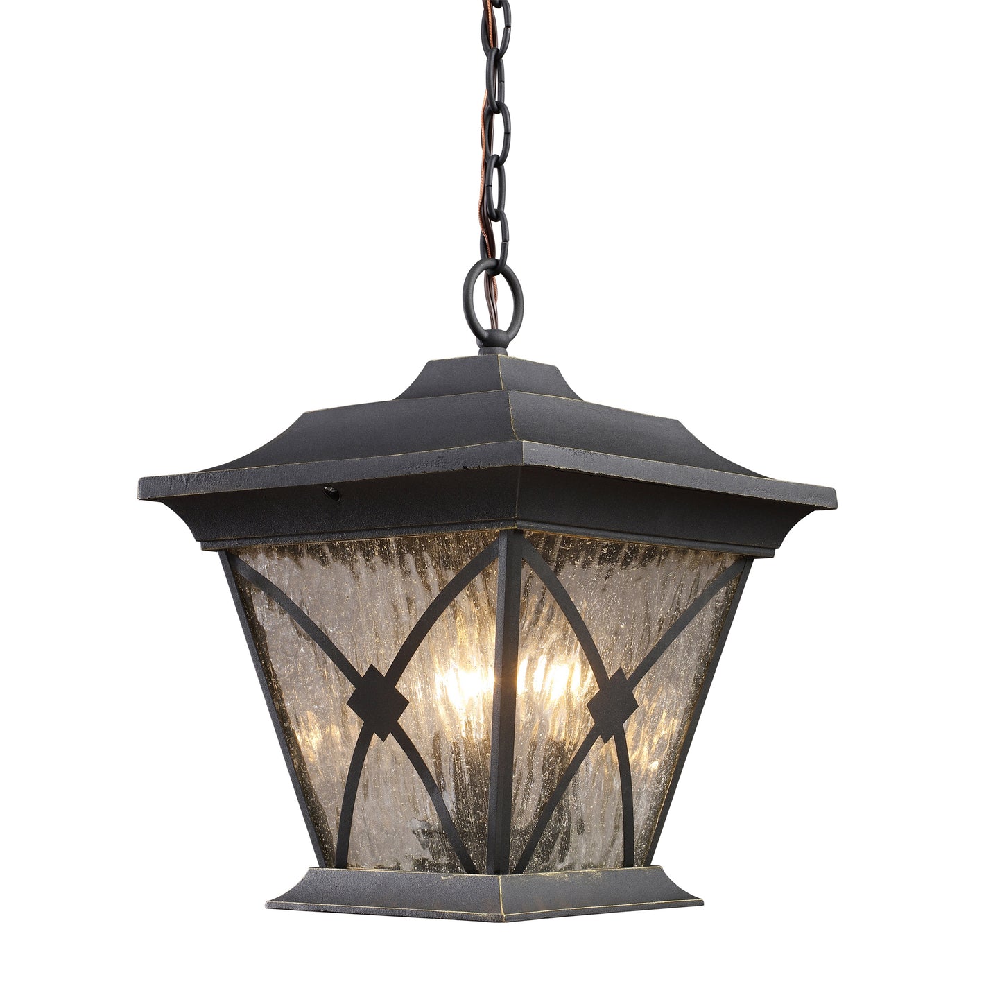 42123/1 - RUTLAND SQUARE 1-LIGHT OUTDOOR PENDANT in HAZLENUT BRONZE