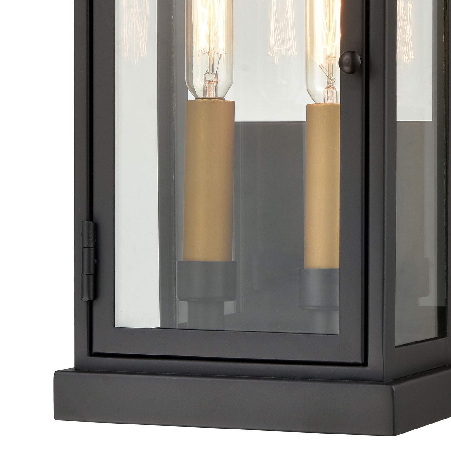 45492/2 - Crofton 10" Wide 2-Light Outdoor Sconce in Charcoal with Clear Glass