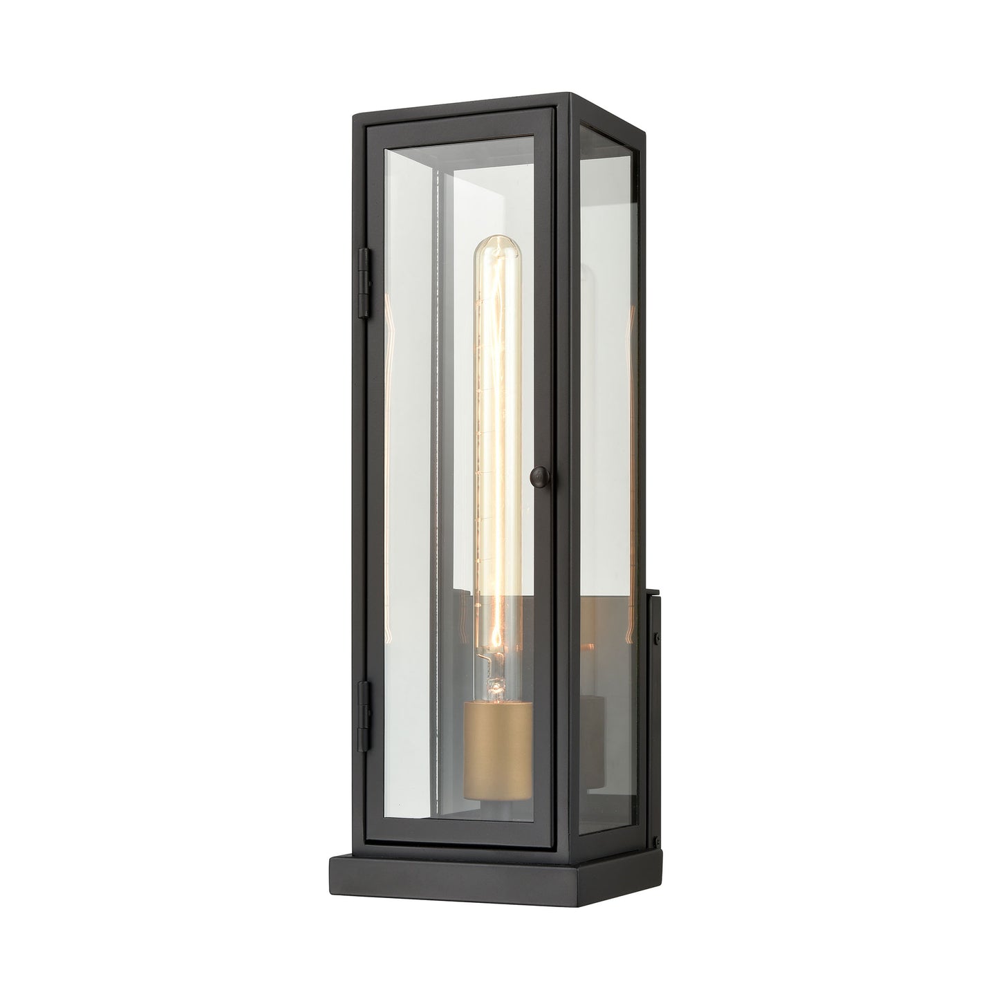 45492/2 - Crofton 10" Wide 2-Light Outdoor Sconce in Charcoal with Clear Glass