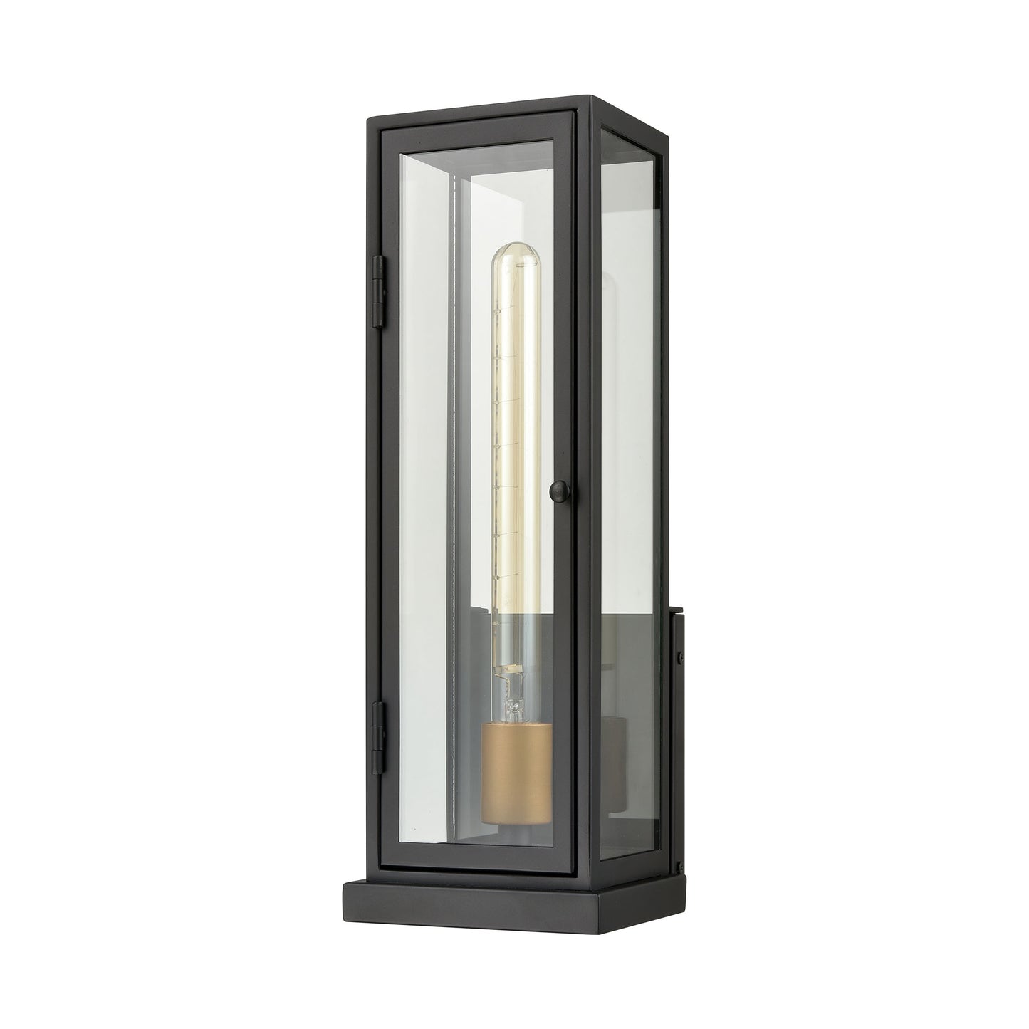 45492/2 - Crofton 10" Wide 2-Light Outdoor Sconce in Charcoal with Clear Glass