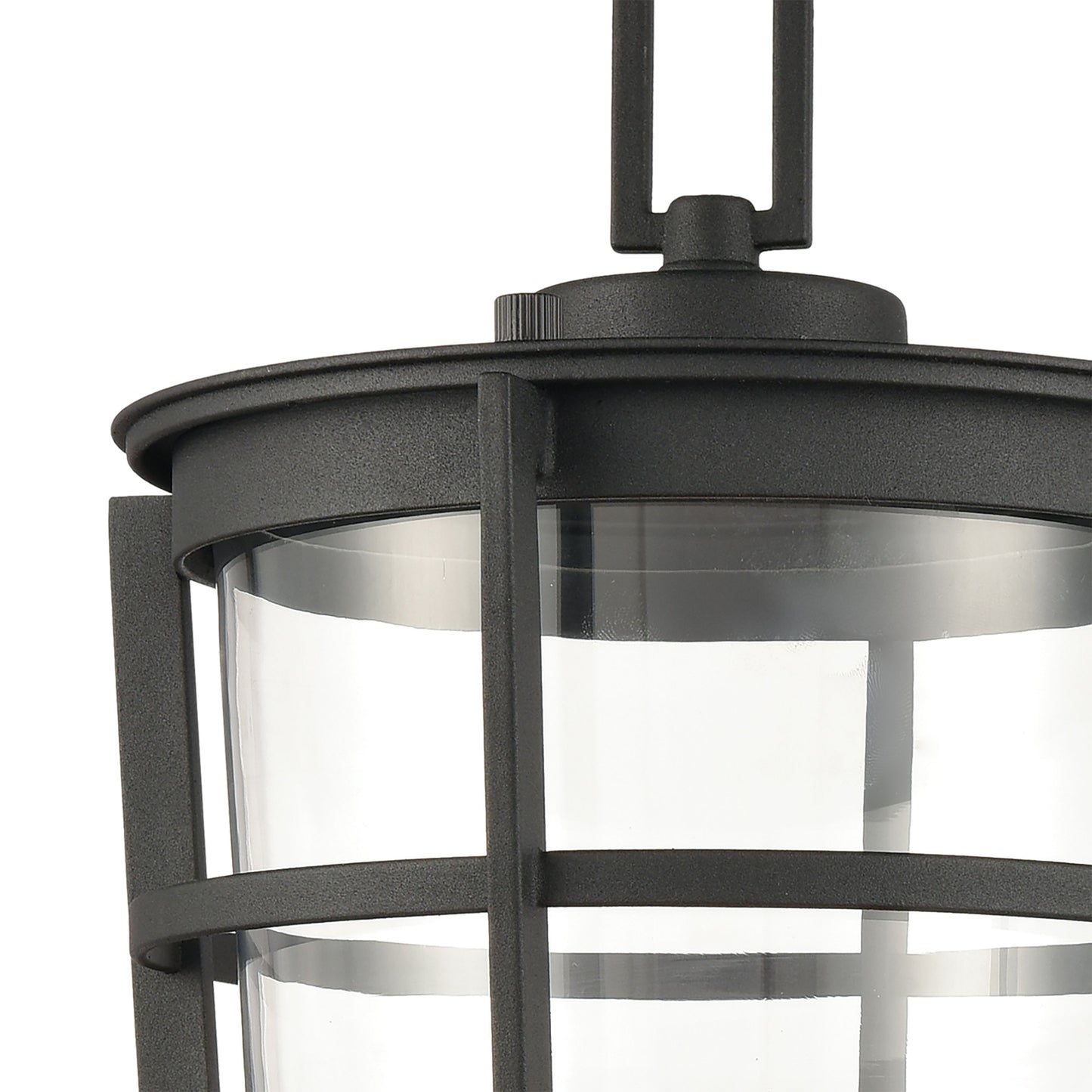 45492/2 - Crofton 10" Wide 2-Light Outdoor Sconce in Charcoal with Clear Glass