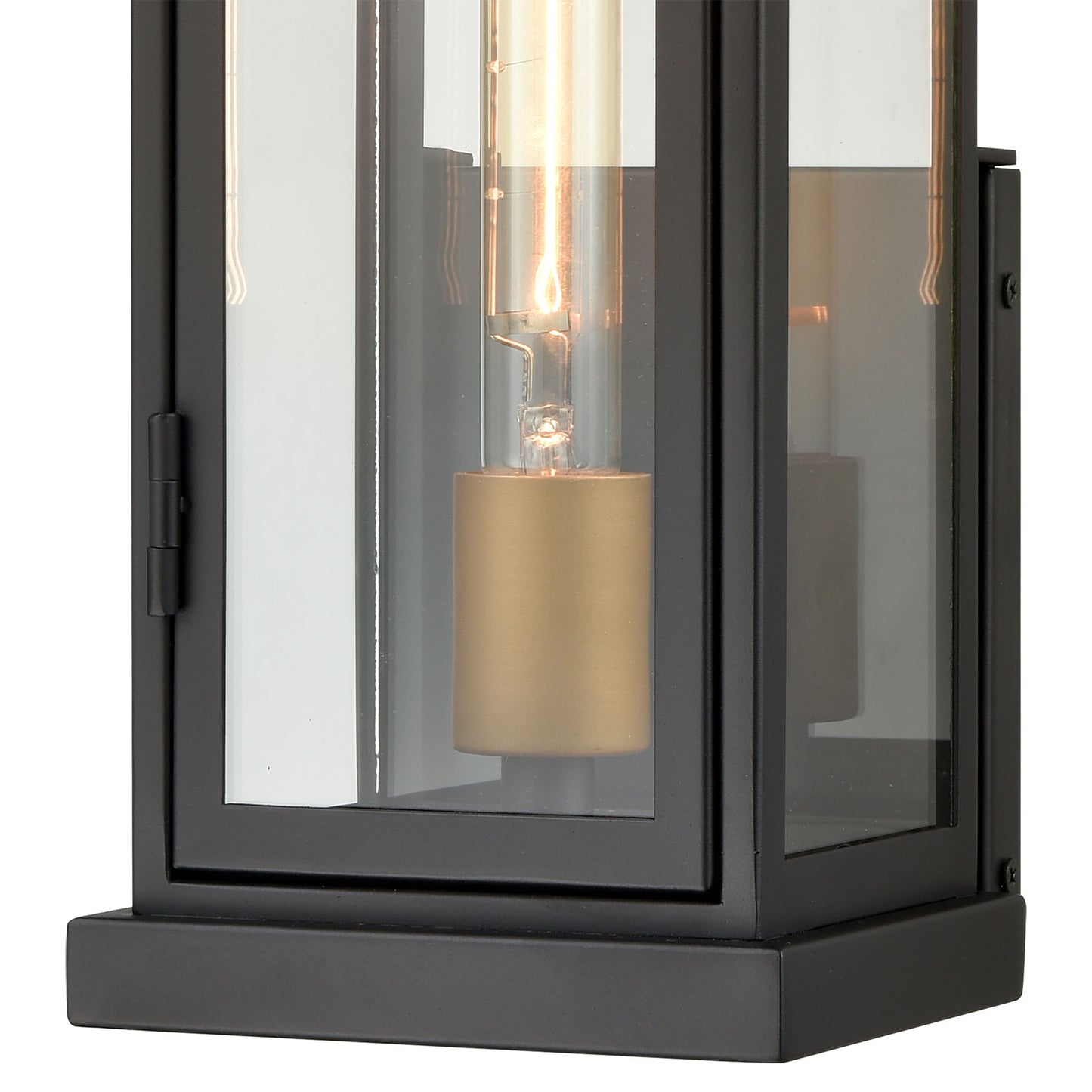 45492/2 - Crofton 10" Wide 2-Light Outdoor Sconce in Charcoal with Clear Glass