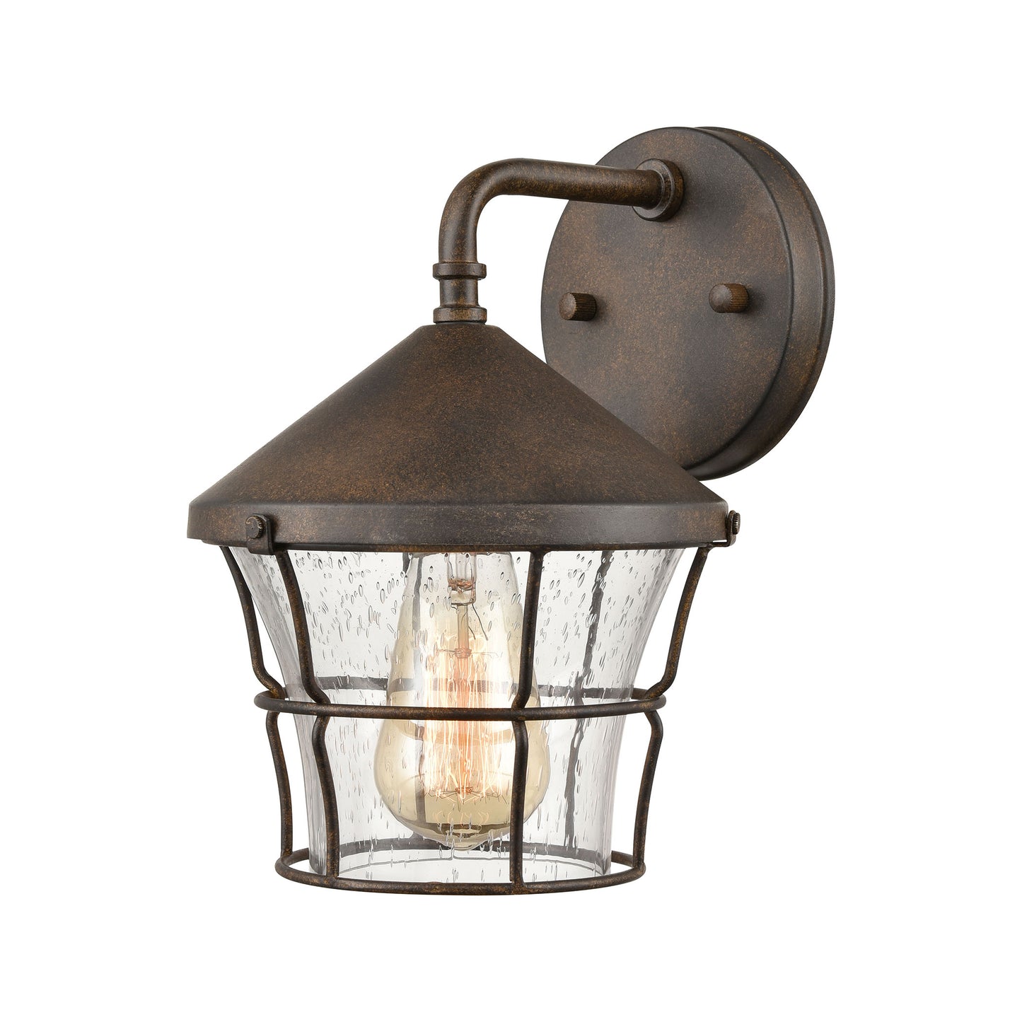 45492/2 - Crofton 10" Wide 2-Light Outdoor Sconce in Charcoal with Clear Glass