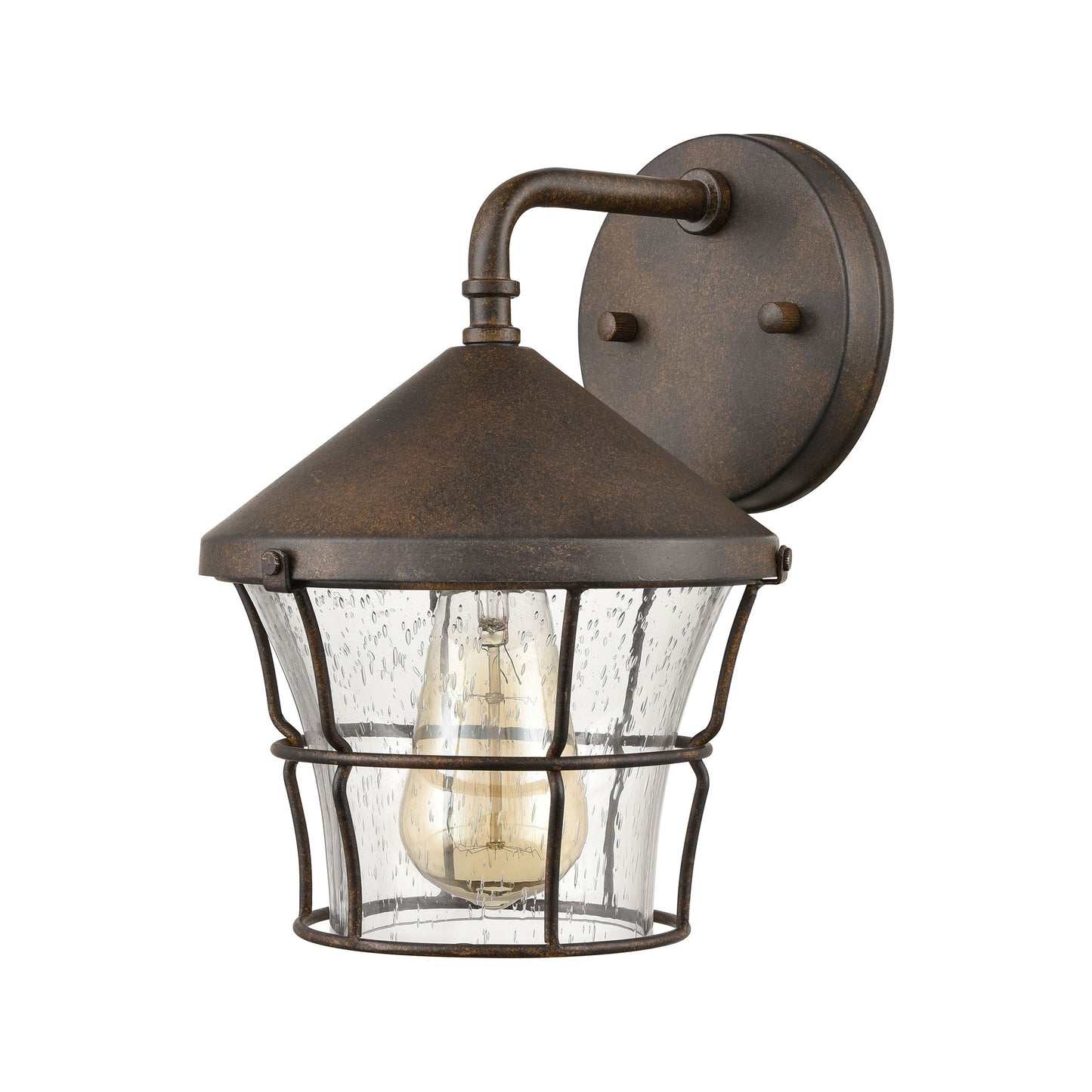 45492/2 - Crofton 10" Wide 2-Light Outdoor Sconce in Charcoal with Clear Glass