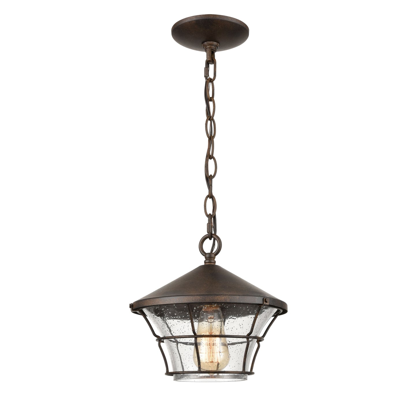 45512/1 - Gavin 10'' Wide 1-Light Outdoor Pendant - Hazelnut Bronze