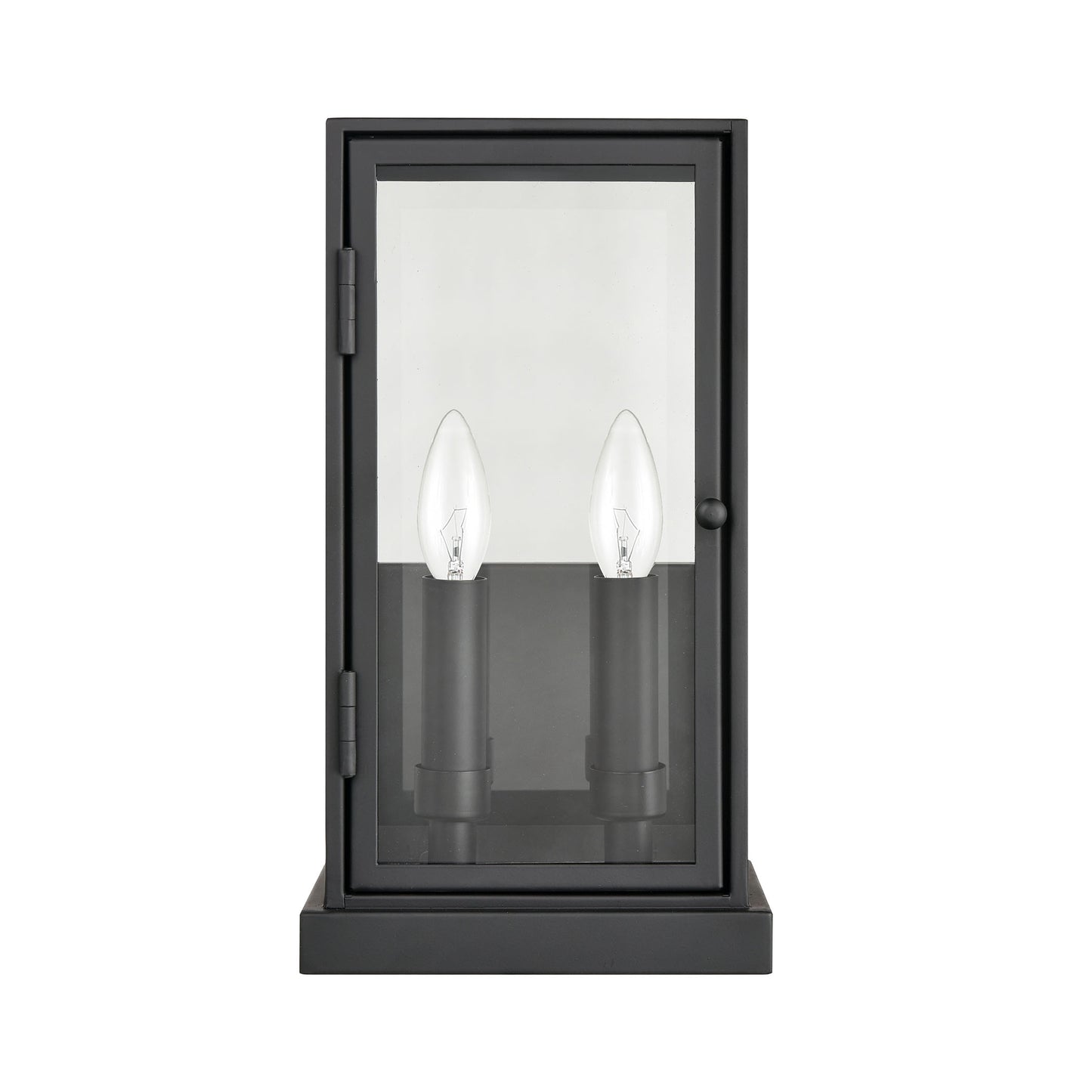 45492/2 - Crofton 10" Wide 2-Light Outdoor Sconce in Charcoal with Clear Glass