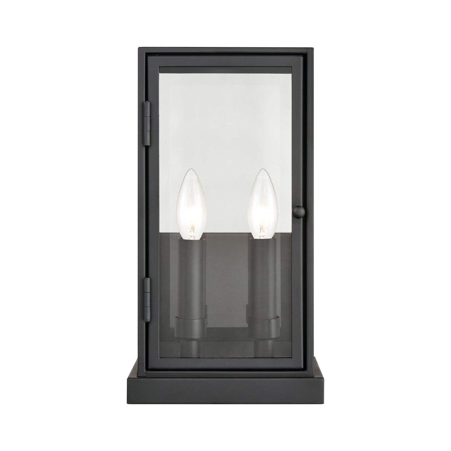 45492/2 - Crofton 10" Wide 2-Light Outdoor Sconce in Charcoal with Clear Glass