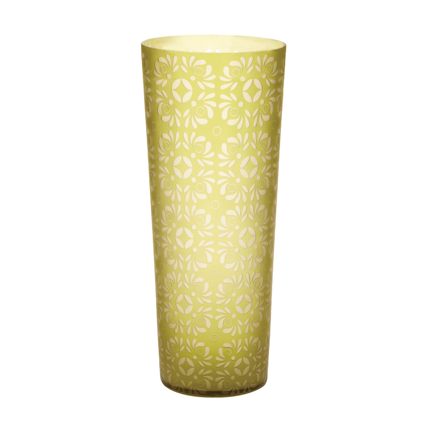 464046 - Kiwi Etched Vase - Green