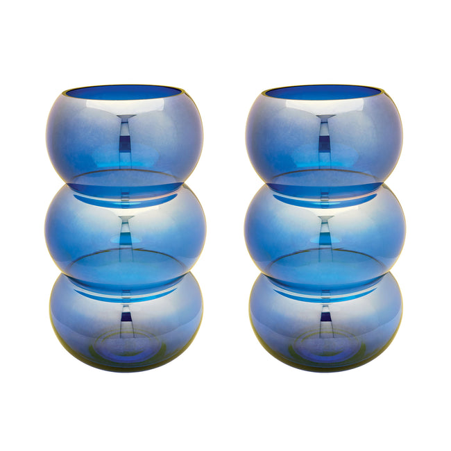 464075/S2 - Cobalt Ring Votives (Set of 2)