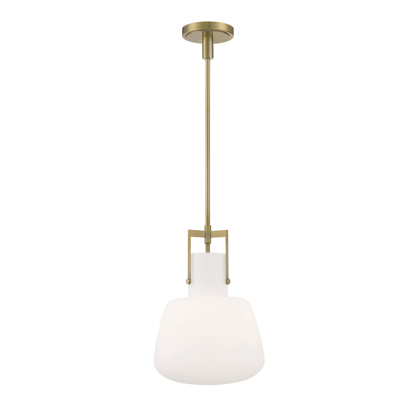 4651-AN-MO - Izel 1-Light Glass Pendant - Antique Brass