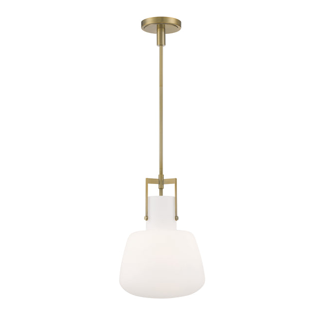 4651-AN-MO - Izel 1-Light Glass Pendant - Antique Brass