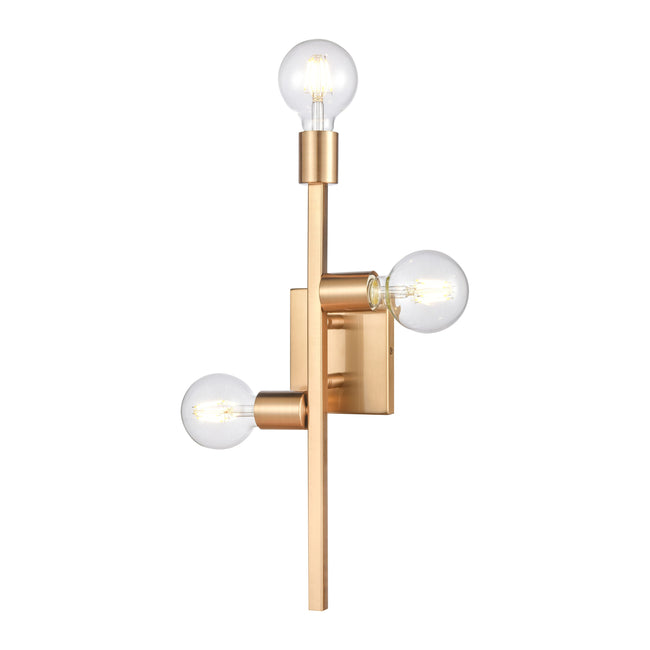 47434/3 - Attune 19'' High 3-Light Sconce - Burnished Brass