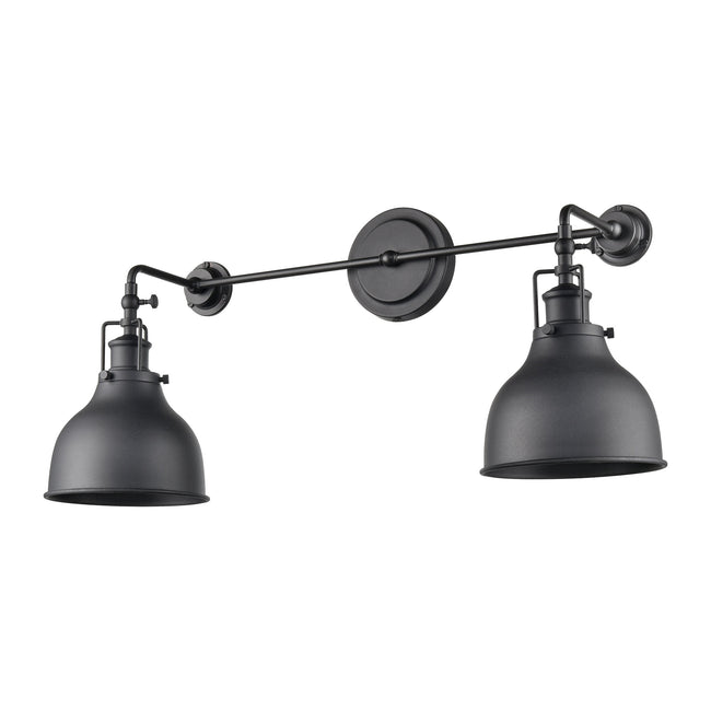 47514/2 - Skillet 12'' High 2-Light Sconce - Matte Black