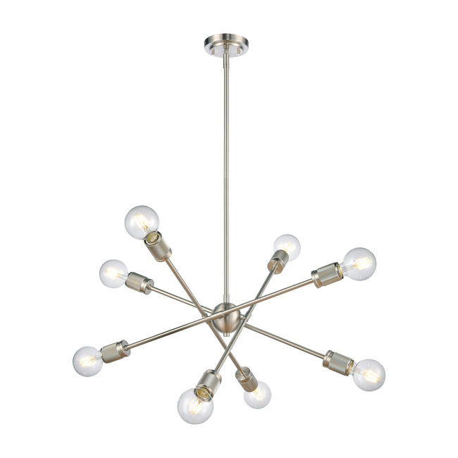 47667/8 - Module 22'' Wide 8-Light Chandelier - Satin Nickel