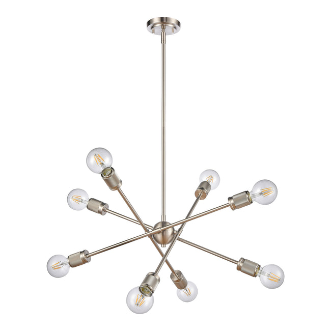 47667/8 - Module 22'' Wide 8-Light Chandelier - Satin Nickel